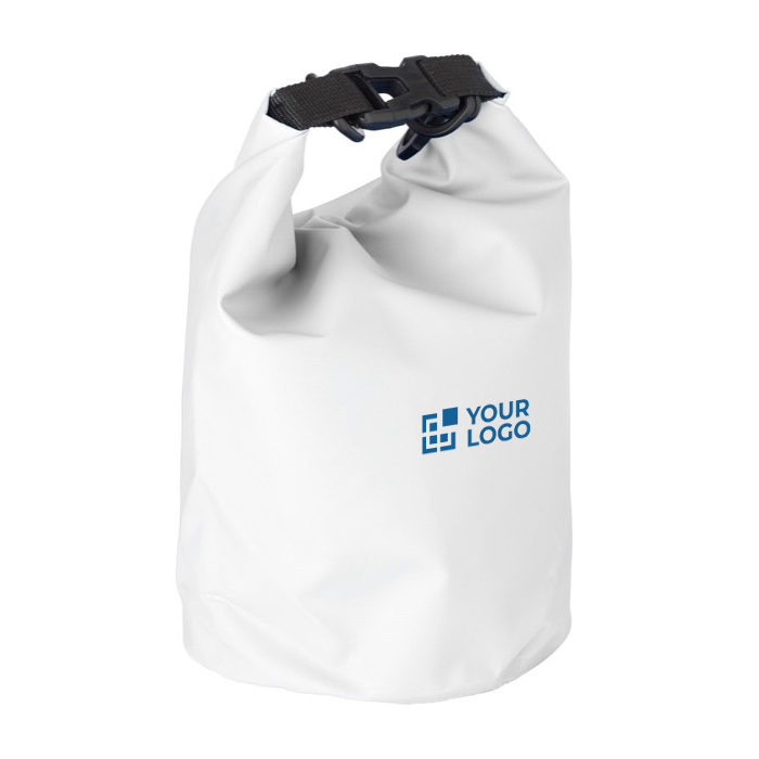 Bolsa impermeable con asa ajustable y capacidad 3,5 litros Bayside L color blanco vista de impresión