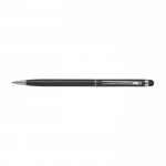 Bolígrafo delgado con puntero táctil color negro 1