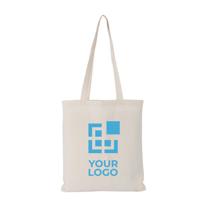Bolsas baratas personalizadas algodón asas largas 180 g/m2 Eco Superb vista de impresión
