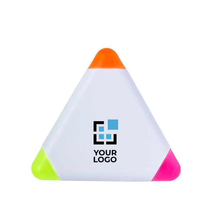 3 Rotuladores fluorescentes en triángulo de plástico Triangle color blanco vista de impresión 3 Rotuladores fluorescentes en triángulo de plástico Triangle color blanco vista de impresión