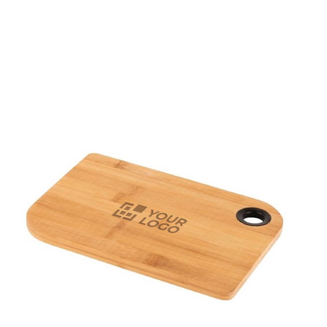 Tablas de cocina personalizadas con dos bordes redondos Hold color madera vista de impresión