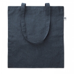 Bolsa de algodón personalizada reciclada color azul 1