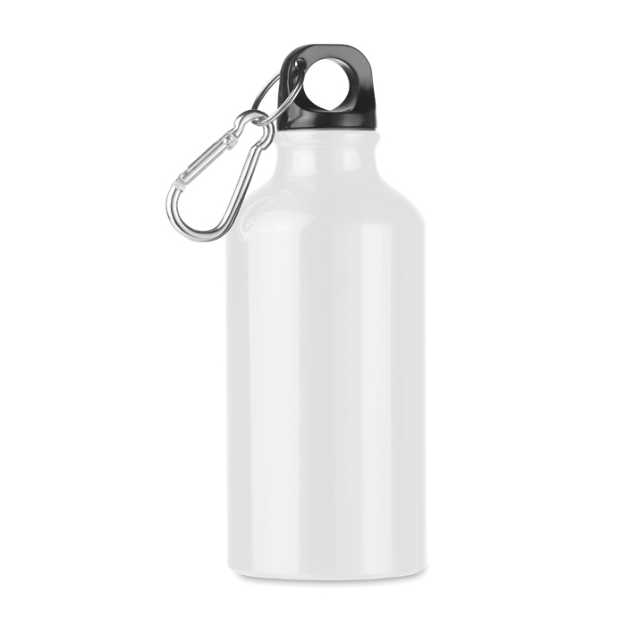 Botella de aluminio pequeña con mosquetón vista principal