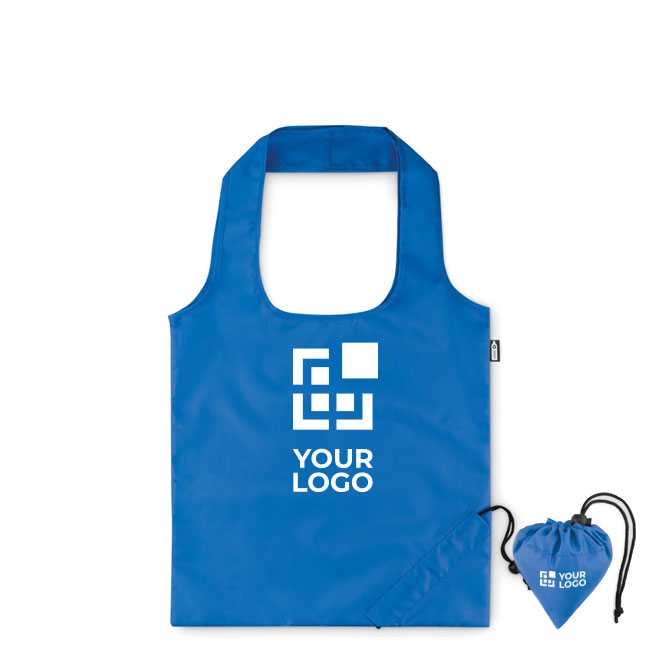 Bolsa plegable de plástico reciclado en color Strawberry RPET vista de impresión