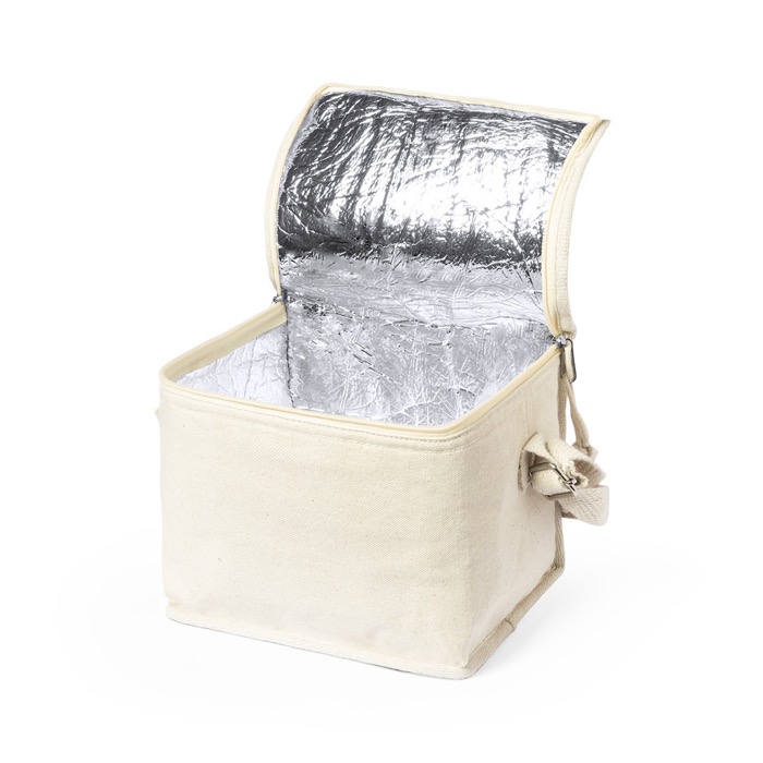 Bolsa térmica de algodón con capacidad de 3L, 280 g/m2 Small Cotton color beige primera vista