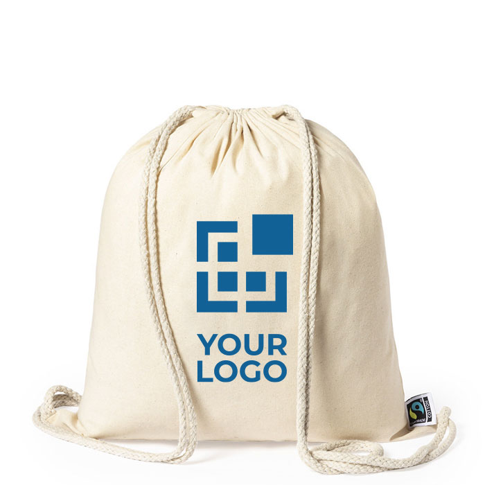 Mochila saco de algodón 180 g/m2 resistente 9 kg Thin FairTrade vista principal