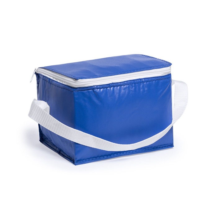 Bolsa nevera para 6 latas color azul