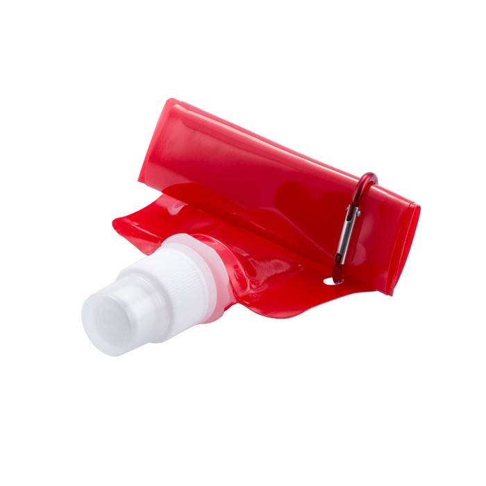 Botella de plástico plegable 460ml color rojo