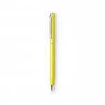 Coloridos bolígrafos publicitarios de aluminio color amarillo 1