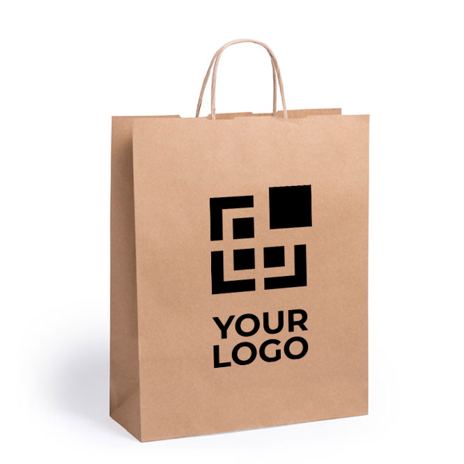 Bolsas kraft personalizadas grandes color natural 115 g/m2 Craft large vista principal