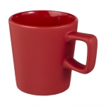 Taza de cerámica con interior brillante color rojo 2
