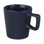 Taza de cerámica con interior brillante color azul marino 3