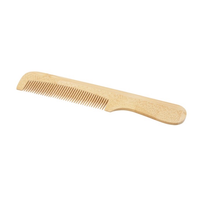 Peine personalizado de bambú de color madera
