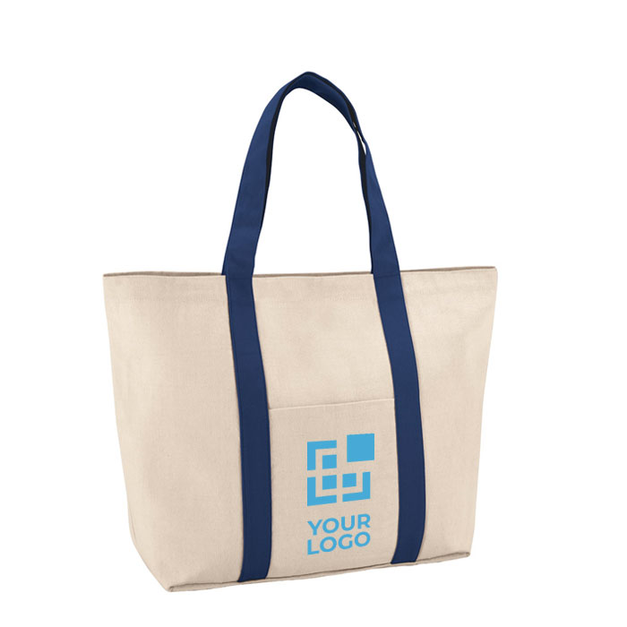 Bolsa de algodón con bolsillo y cierre magnético 280 g/m2 Eco Beach vista principal