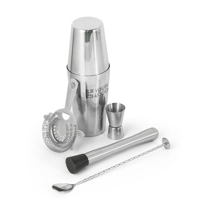 Set de cóctel personalizado de acero con coctelera 750ml Sommelier vista principal