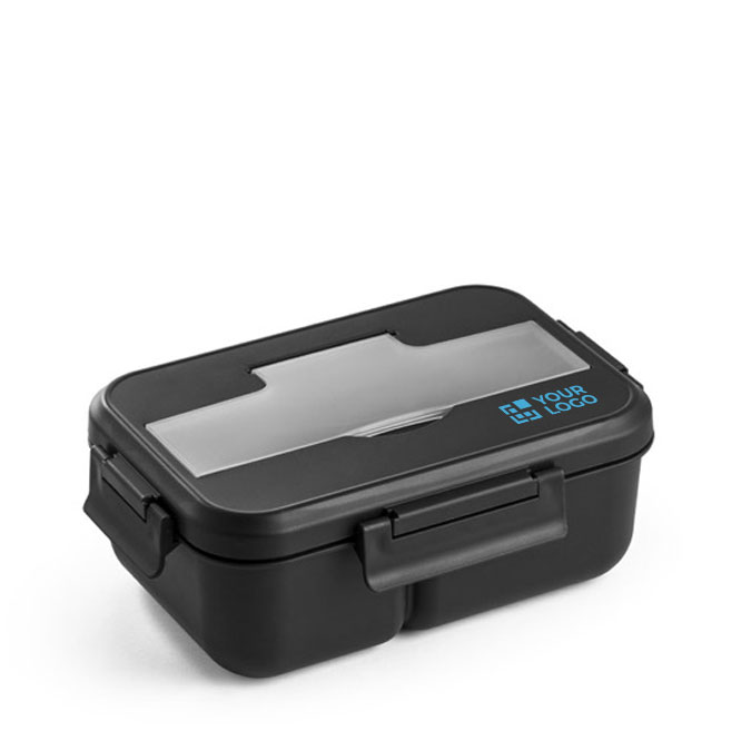 Fiambrera grande con cubiertos, asa y dos pisos 1L All-in-one vista principal
