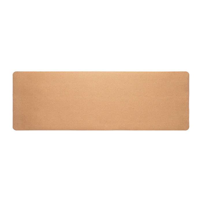 Esterilla de yoga de corcho personalizada con logo Yoga Cork color natural primera vista
