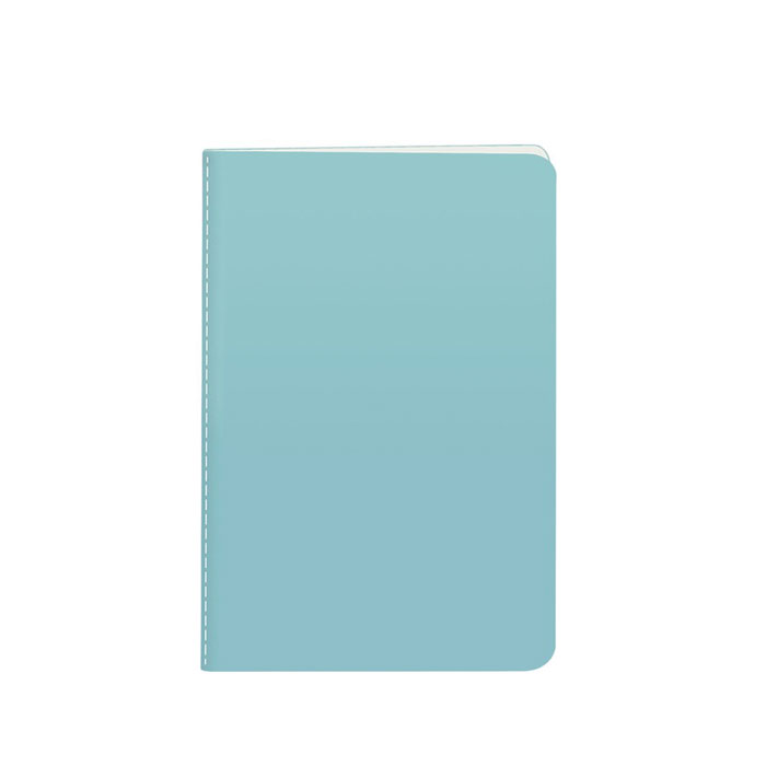 Cuaderno personalizado de colores llamativos A5 hojas lisas University color azul claro vista de impresión