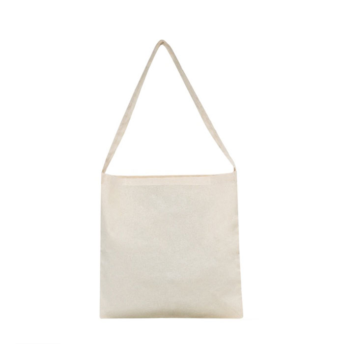 Bolsa personalizada de algodón con un asa larga 140 g/m2 One Handle color beige vista de impresión