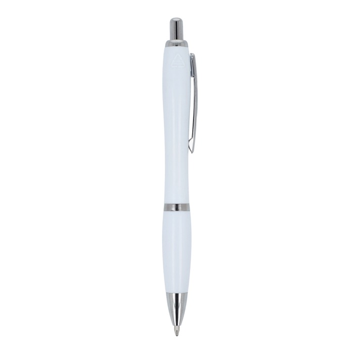 Bolígrafo de ABS personalizable antibacteriano tinta azul Colors color blanco