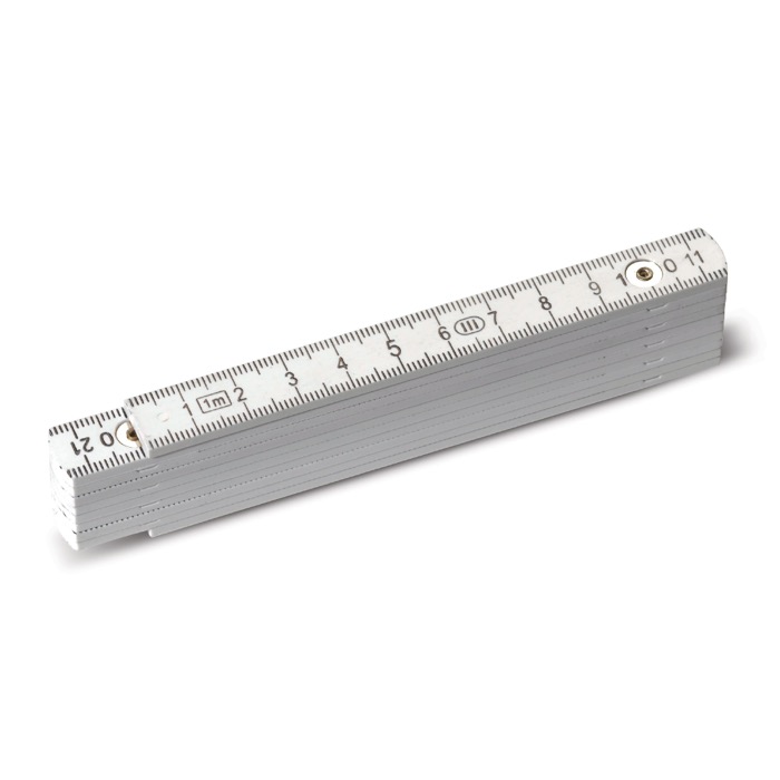Metro de carpintero plegable personalizado Carpenter 1M color blanco