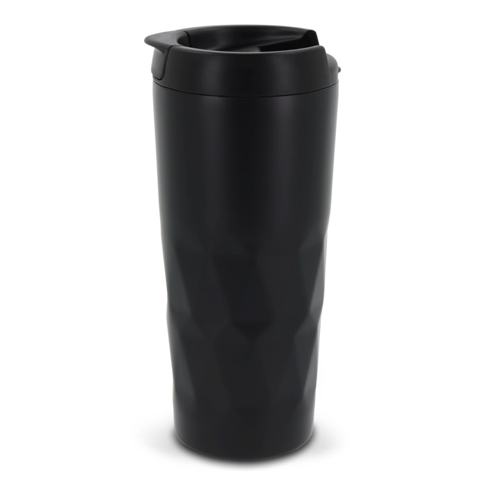Vaso termo con original diseño geométrico de ondas 450ml Waves color negro sexta vista