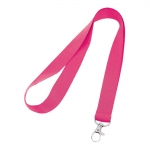 Lanyard personalizado barato de 2cm con cierre mosquetón BasicStyle color rosa