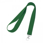 Lanyard personalizado barato de 2cm con cierre mosquetón BasicStyle color verde
