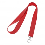 Lanyard personalizado barato de 2cm con cierre mosquetón BasicStyle color rojo