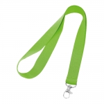 Lanyard personalizado barato de 2cm con cierre mosquetón BasicStyle color verde claro
