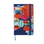 Libretas personalizadas baratas en color vivo A5 hojas lisas Sketch color azul vista principal segunda vista