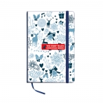 Libretas personalizadas baratas en color vivo A5 hojas lisas Sketch color azul vista principal