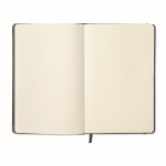 Libretas personalizadas baratas en color vivo A5 hojas lisas Sketch color gris oscuro cuarta vista