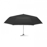 Paraguas plegable con logo 21'' color negro 4
