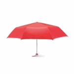 Paraguas plegable con logo 21'' color rojo 1