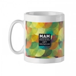 Taza de cerámica personalizada blanca especial para sublimación 300ml color blanco vista trasera
