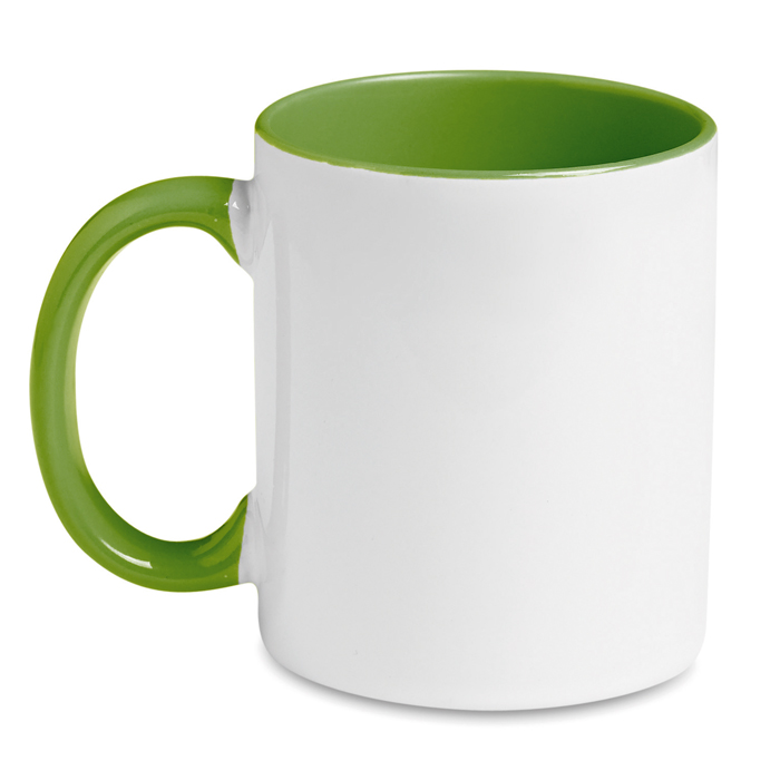 Taza de cerámica con asa e interior en color 300ml Sublim Color color verde Taza de cerámica con asa e interior en color 300ml Sublim Color color verde
