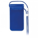 Funda de móvil impermeable para pantalla táctil Beachtime color azul transparente