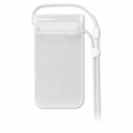 Funda de móvil impermeable para pantalla táctil Beachtime color blanco transparente
