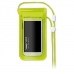 Funda de móvil impermeable para pantalla táctil Beachtime color verde transparente vista principal segunda vista