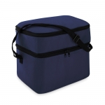 Bolsa térmica corporativa poliéster 600D con dos compartimentos Freeze color azul