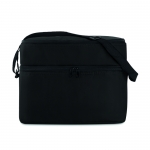Bolsa térmica corporativa poliéster 600D con dos compartimentos Freeze color negro