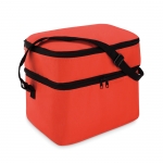 Bolsa térmica corporativa poliéster 600D con dos compartimentos Freeze color rojo