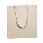 Bolsas baratas personalizadas de algodón de 140 g/m2 Eco Plus color beige segunda vista