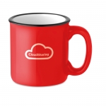 Tazas con logo baratas estilo vintage en color 240ml Vintage color rojo vista principal