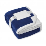 Manta en forro polar reversible 225 g/m2 color azul 2