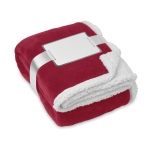 Manta en forro polar reversible 225 g/m2 color burdeos 1