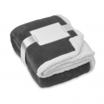 Manta en forro polar reversible 225 g/m2 color gris 4