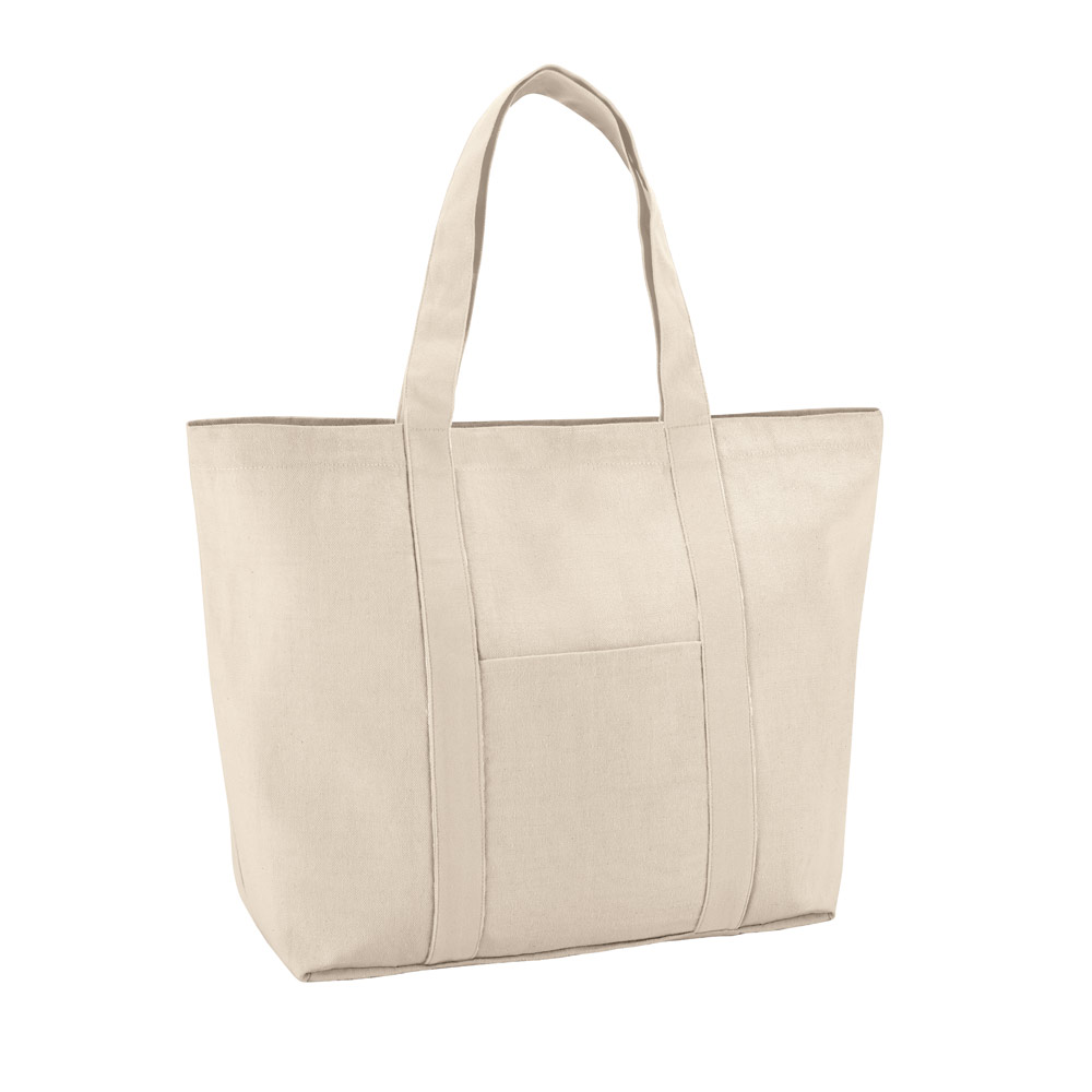 Bolsa de algodón con bolsillo y cierre magnético 280 g/m2 Eco Beach color natural Bolsa de algodón con bolsillo y cierre magnético 280 g/m2 Eco Beach color natural