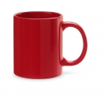 Tazas personalizadas en color de cerámica de 350ml Basic Colorful color rojo